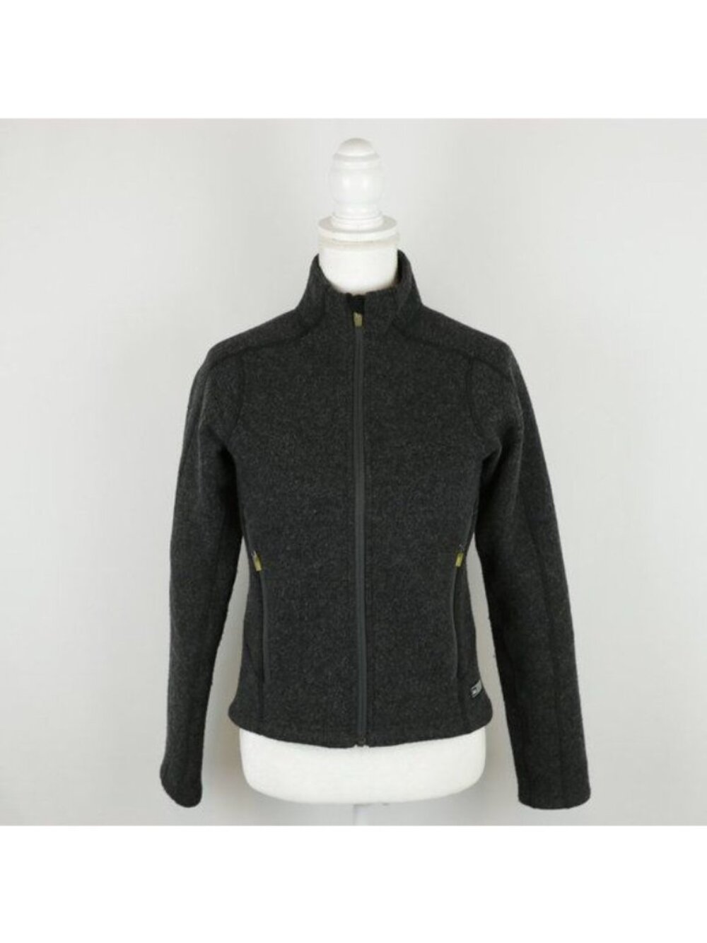 REI Women's XS Gray Wool Blend Semi Fitted Fleece Lined Full Zip Jacket